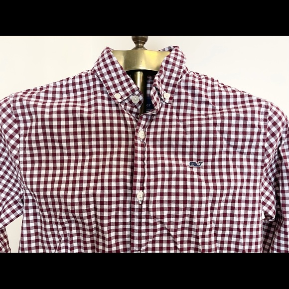 Snazzy Vineyard Vines cotton gingham button down! - Picture 2 of 8